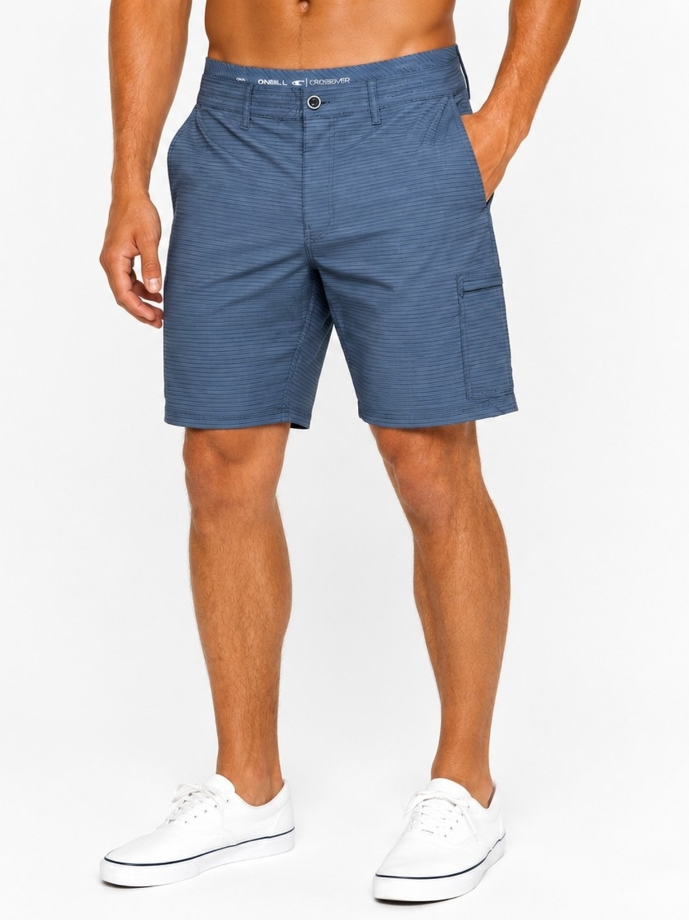 O'Neill Crossover Hybrid Board Shorts Size 40 Blue Gray Stretch Performance